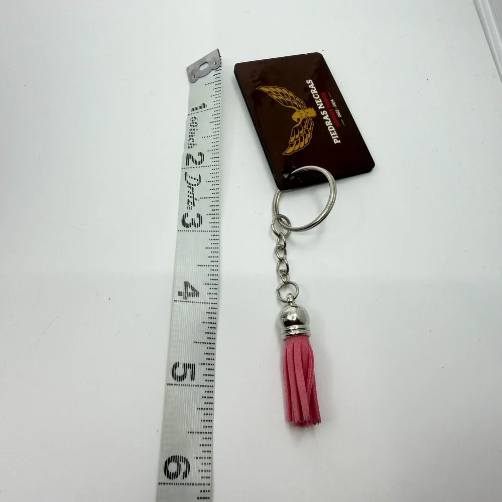 Piedras Negras Somos Todos 2022-2024 Eagle Keychain Pink Tassel Coahuila Mexico